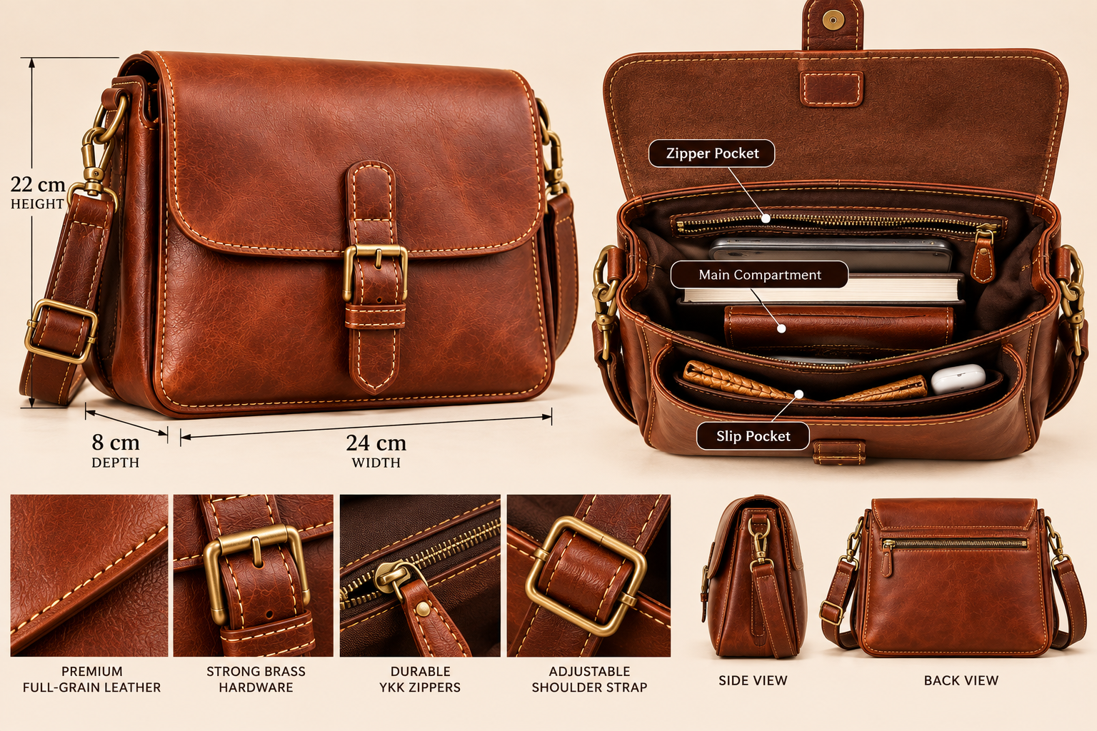 DL Leather Classic Sling 2 DL Leather Classic Sling